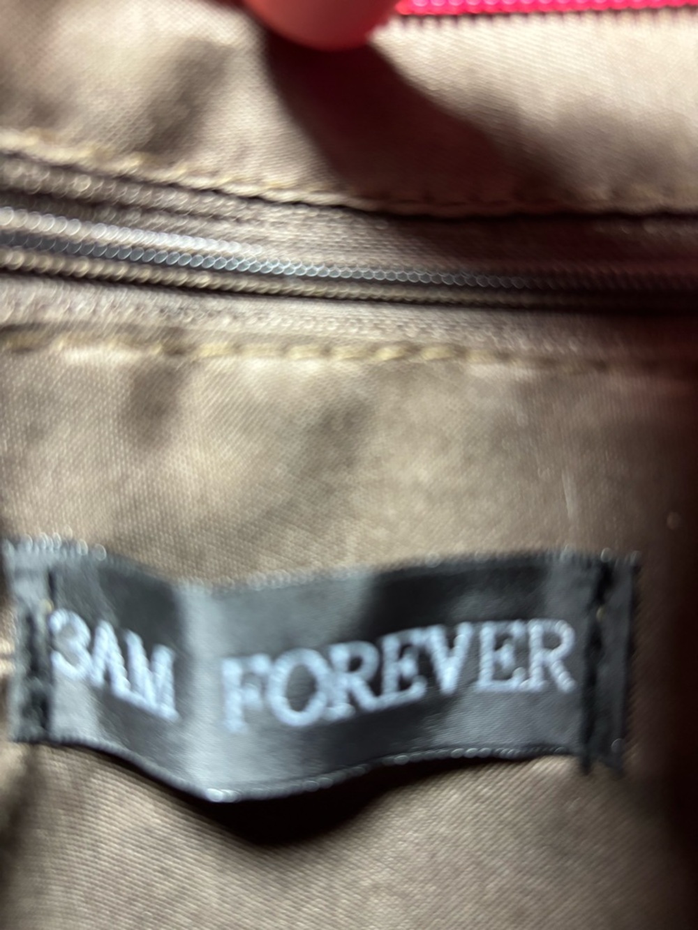 3AM Forever Structured Pink Women's Tote Bag with Embossed detail. - Picture 7 of 9